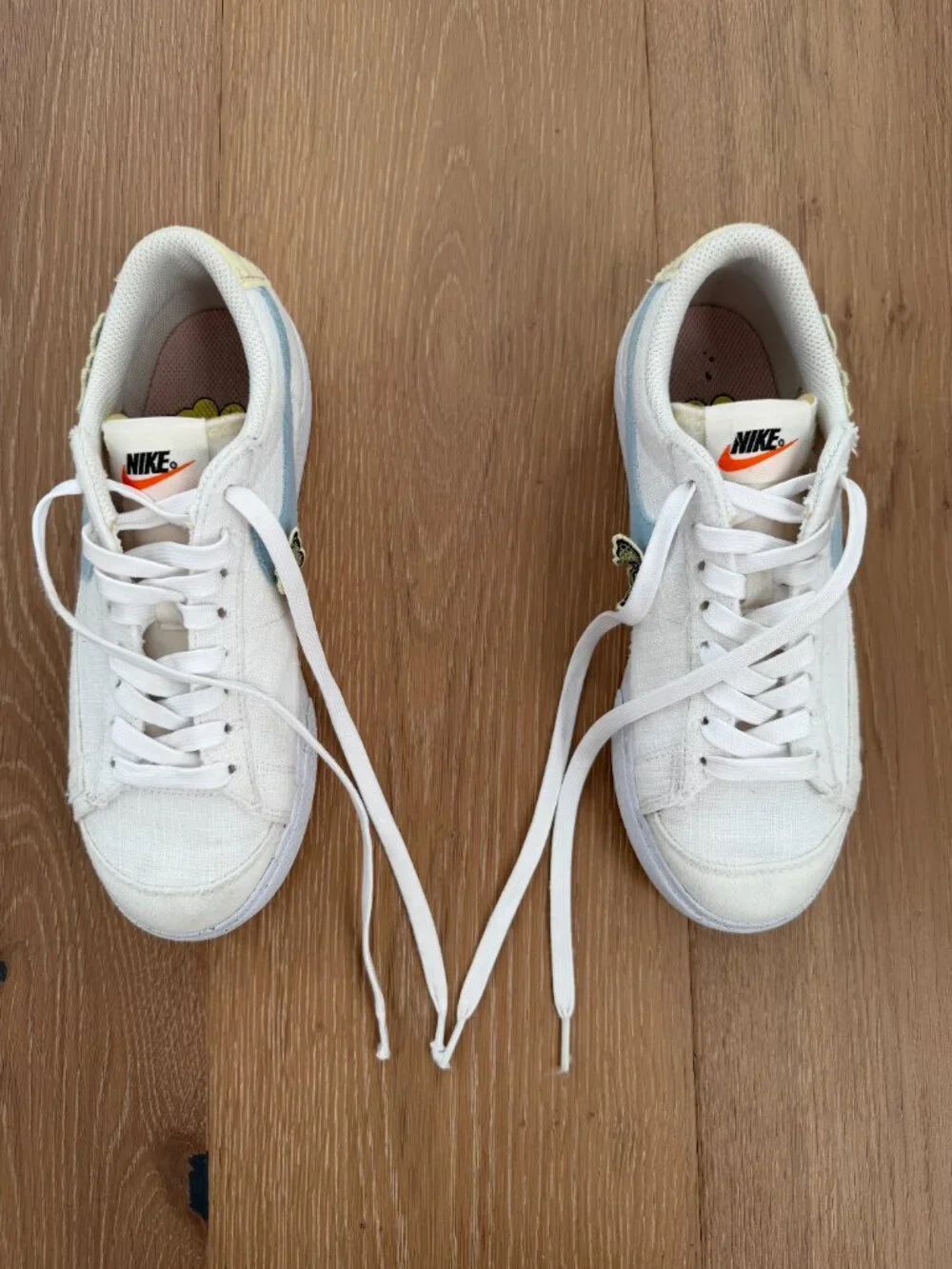 Nike Shoes Womens 5.5 Sneakers White Blazer Lo Platform DJ6376-100 Air Sprung